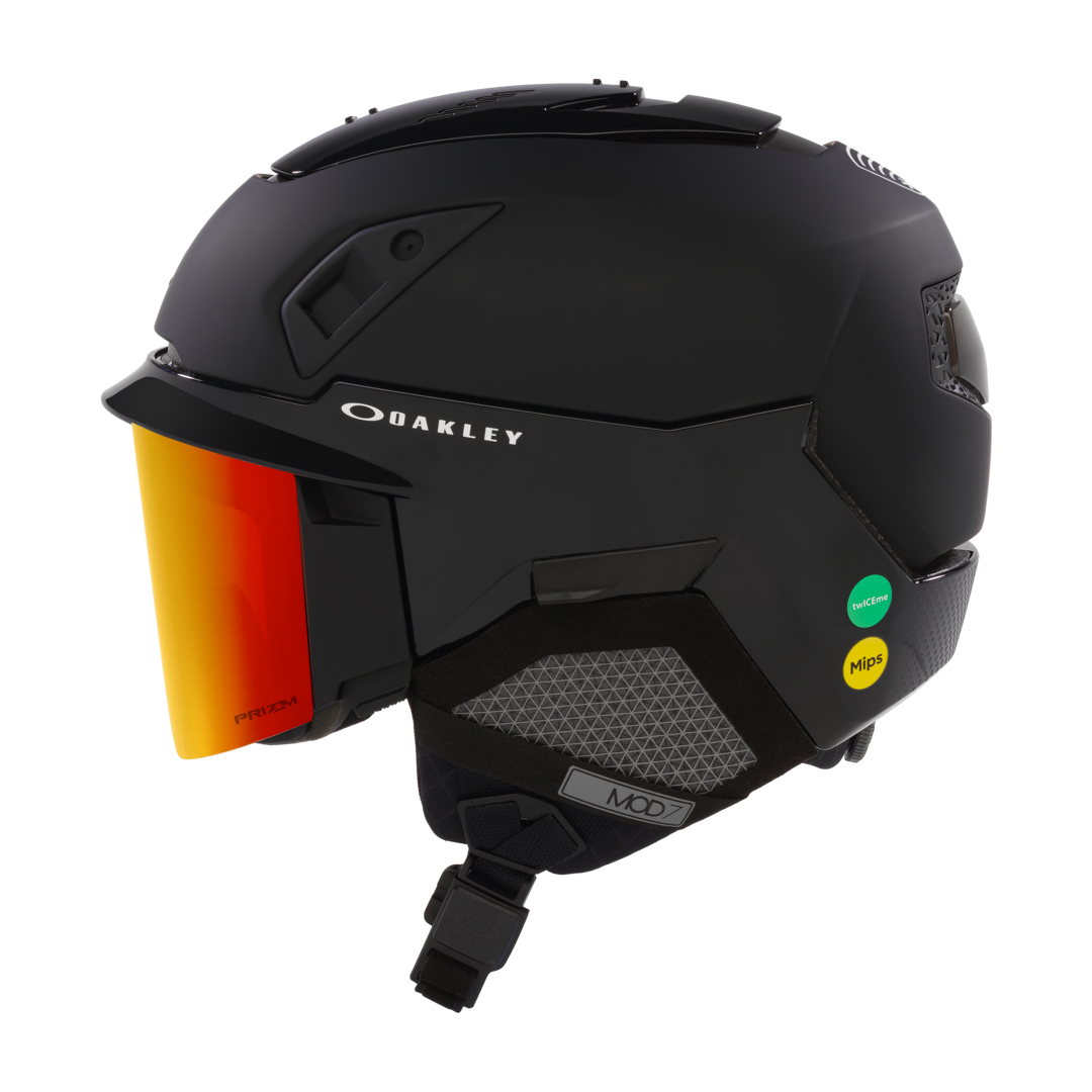 Oakley MOD7 I.C.E. Snow Helmet in Matt Black/Polished/I.C.E./Prizm Iridium Torch — official Oakley product image