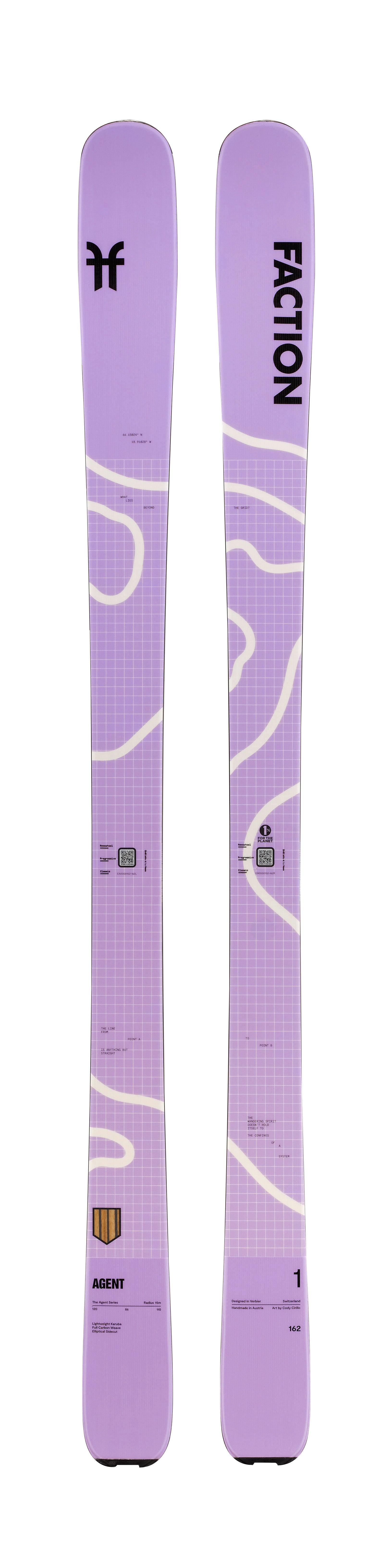 Faction Agent 1 Purple Skis (26/27) — official product image
