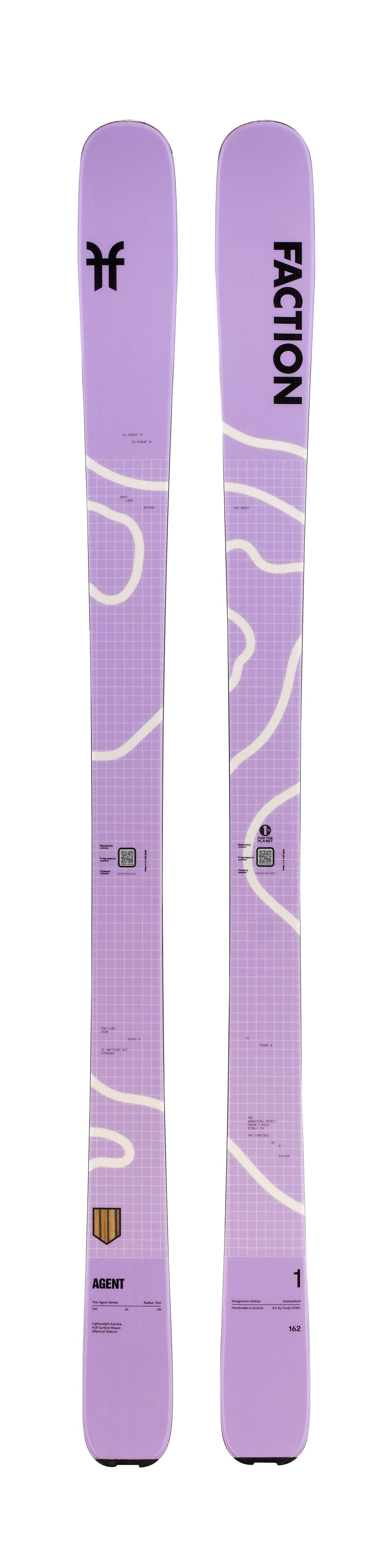 Faction Agent 1 Purple Skis (26/27) — official product image