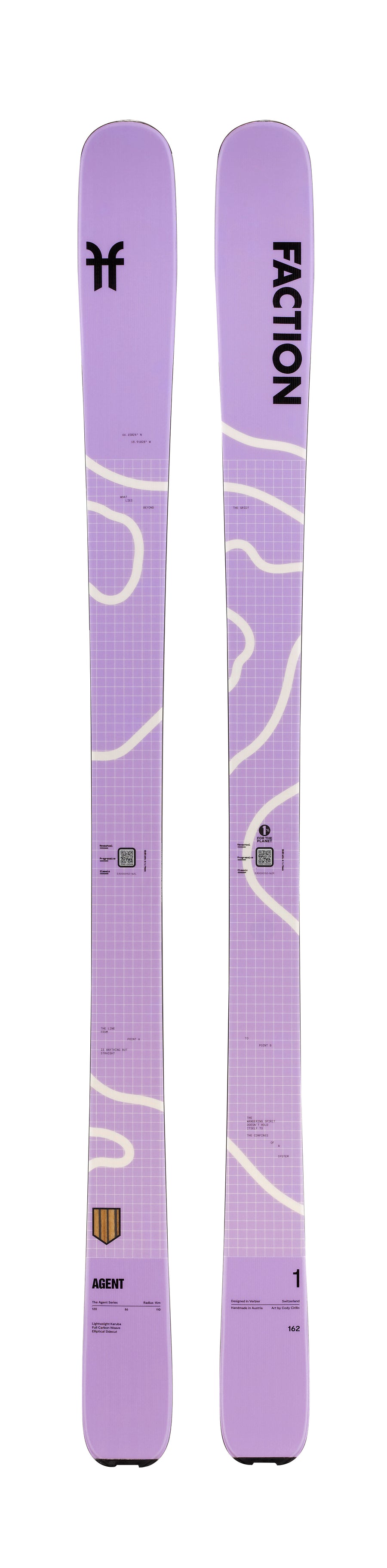 Faction Agent 1 Purple Skis (26/27) — official product image