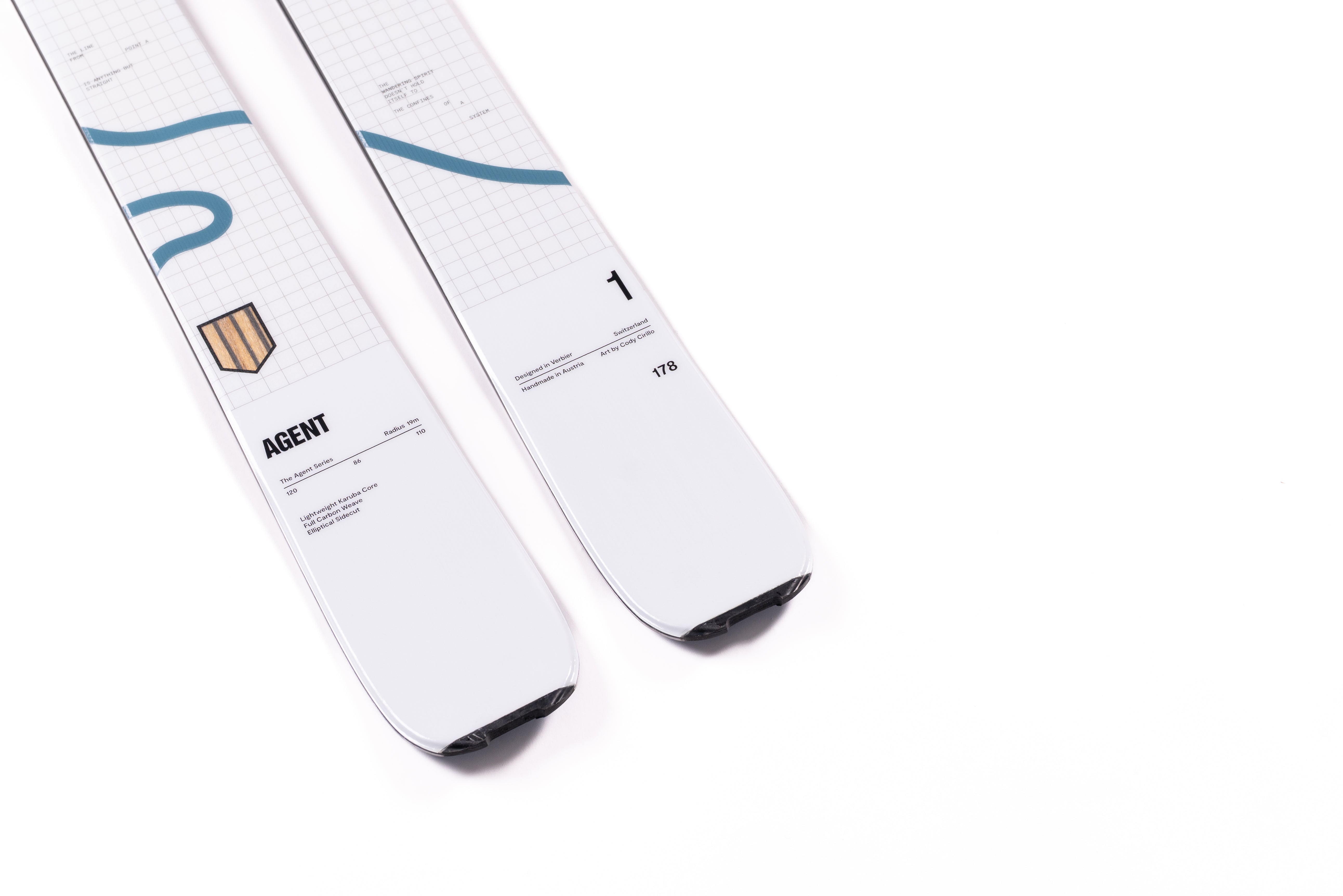Faction Agent 1 White Skis (26/27) — official product image