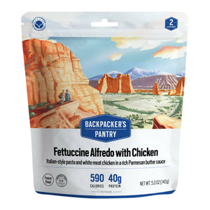 Backpacker's Pantry Fettuccine Alfredo with Chicken freeze-dried meal pouch