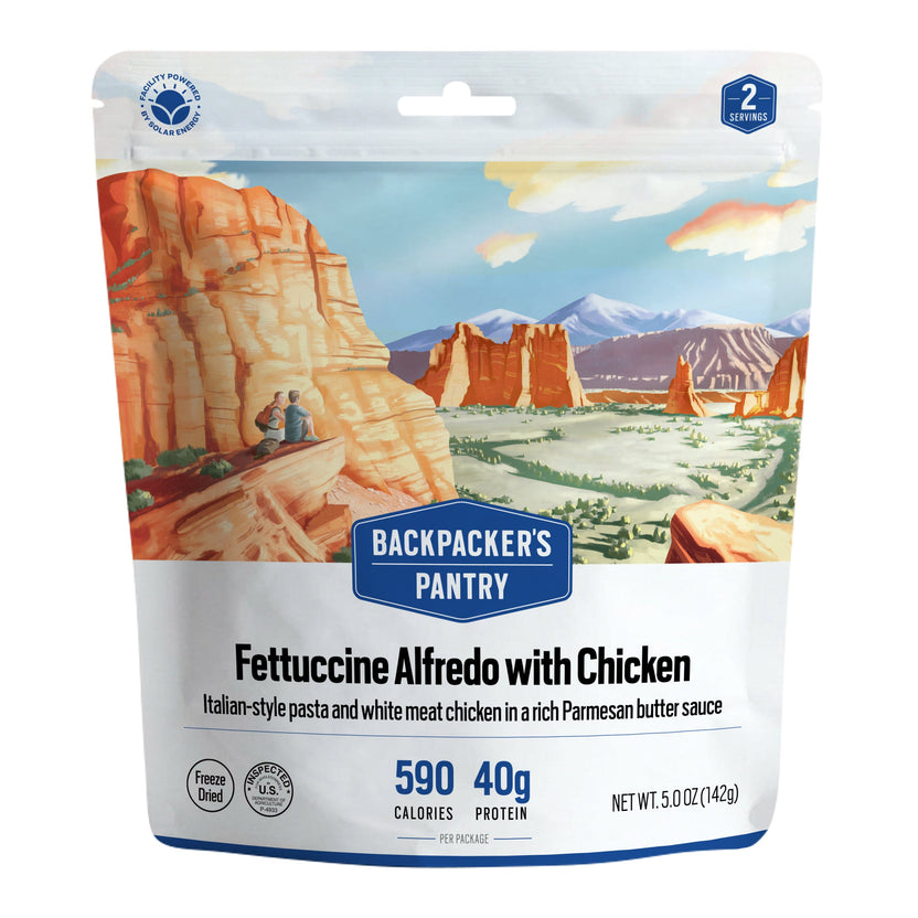 Backpacker's Pantry Fettuccine Alfredo with Chicken freeze-dried meal pouch