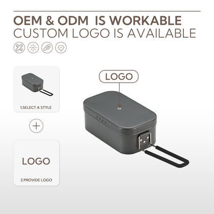 Campingmoon Gray Tin 0.65L H-1609