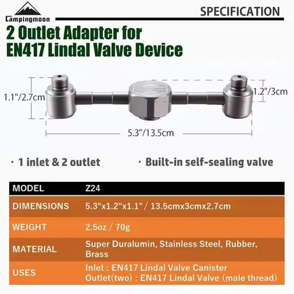 Campingmoon One To Two Adapter