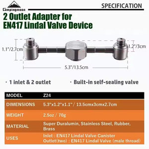 Campingmoon One To Two Adapter