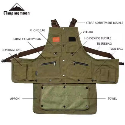 Campingmoon Camping Overalls Apron