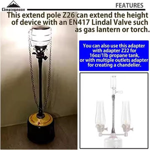 Campingmoon Lantern Extension Rod Z26