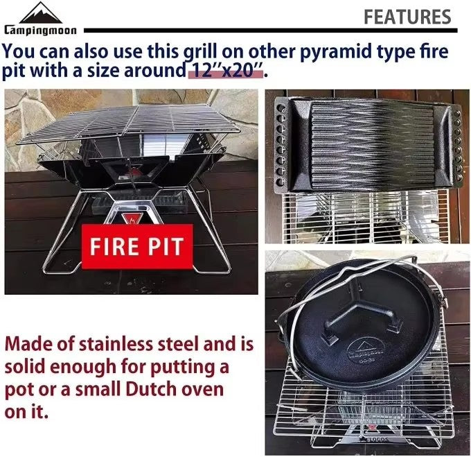 Campingmoon Grill + Net MT-045-W