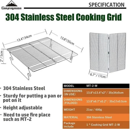 Campingmoon Grill + Net MT-045-W