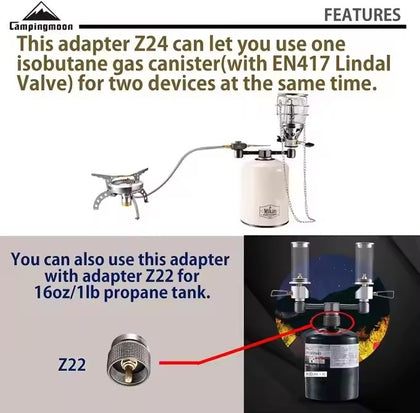 Campingmoon One To Two Adapter