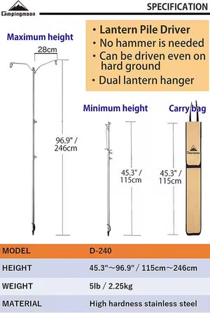 Campingmoon Lantern Stand D-240