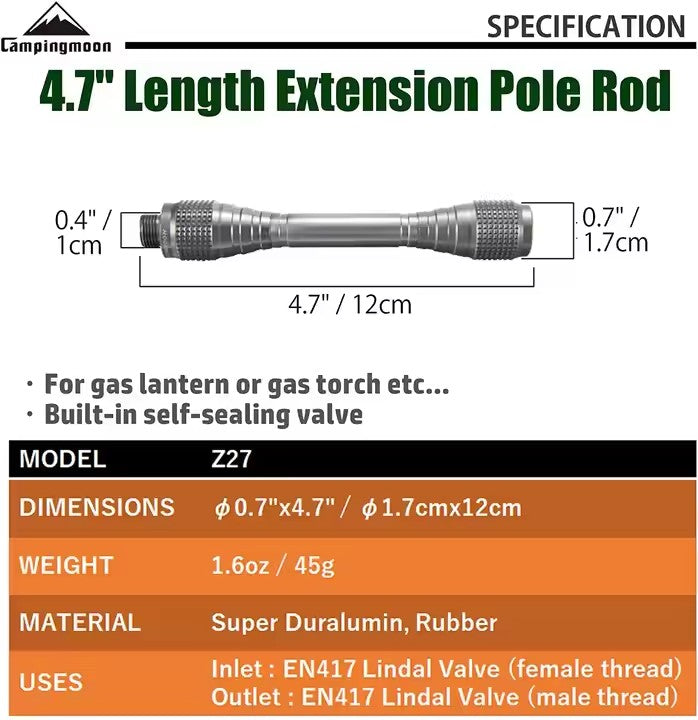 Campingmoon Lantern Pole Extender Z27