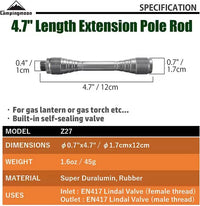 Campingmoon Lantern Pole Extender Z27