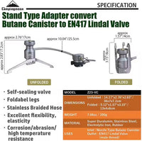 Campingmoon Butane Adapter Z23-VC