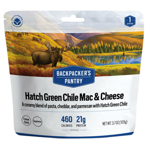 Backpacker's Pantry Hatch Green Chile Mac & Cheese freeze-dried meal front of package