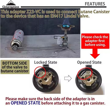 Campingmoon Butane Adapter Z23-VC