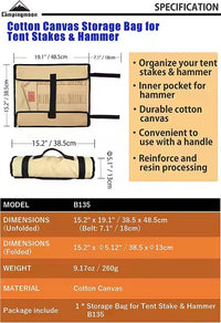 Campingmoon Tent Peg Bag B-135
