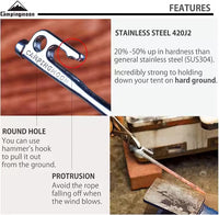 Campingmoon Ss Pegs 20cm – 8Pcs