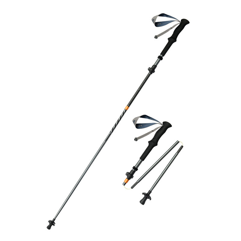Naturehike Chang Feng UL - Carbon And Aluminum Five-Section Adjustable Folding Trekking Pole Grey