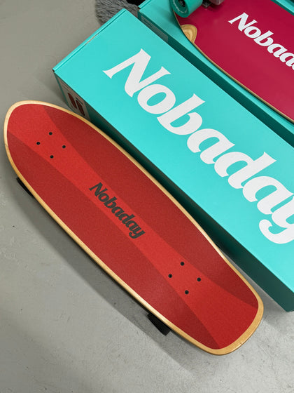 Nobaday 32 Inch Surf Skateboard - Seek Skull