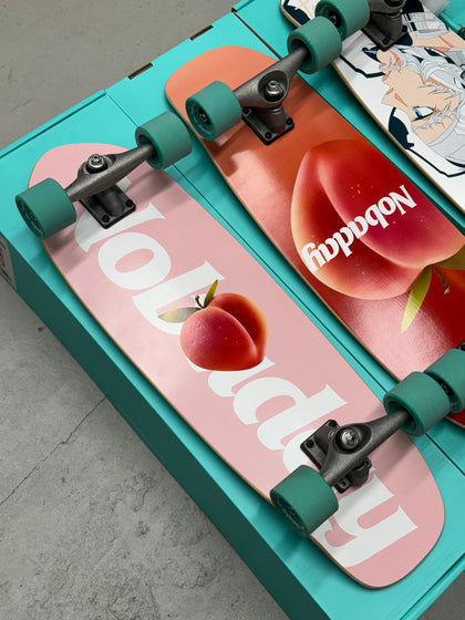 Nobaday 30 Inch Surf Skateboard - Shaka Pinks