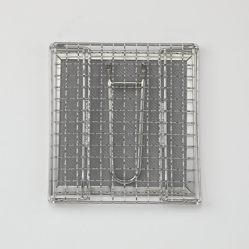 Flat-folded Campingmoon toaster showing its slim, compact storage form