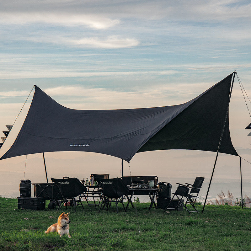 Black Dog Full Black Tarp for Outdoor Use Durable and Weather-Resistant Cover