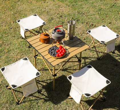 Outdoor Picnic Foldable Stool Camping Chair - Black【Borderline Selection】