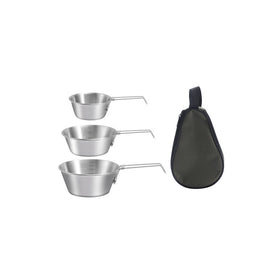 Ensemble de 3 tasses Sierra de camping en acier inoxydable【Sélection limite】