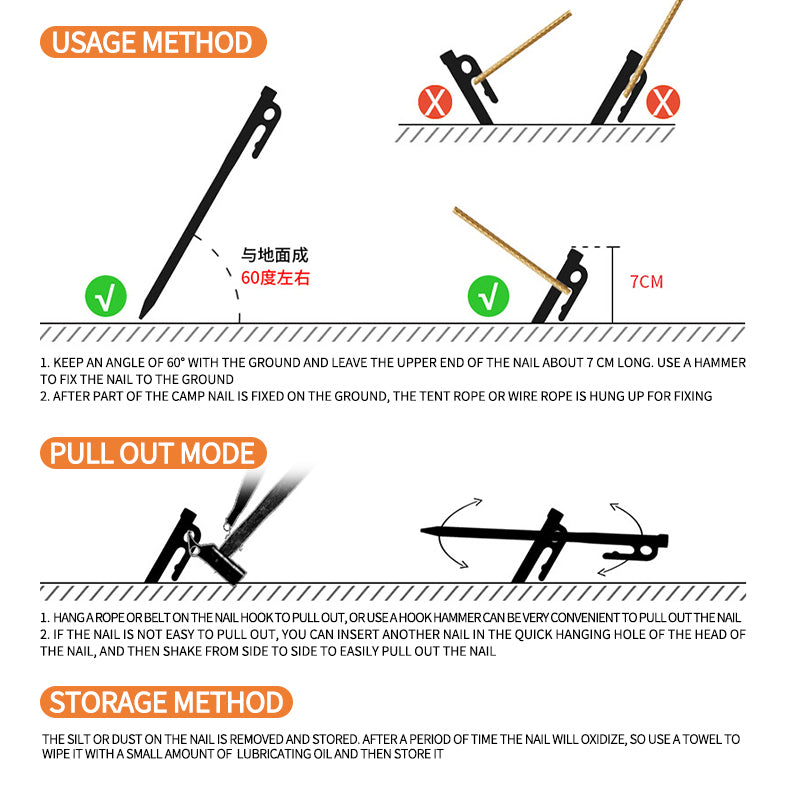 Camping Moon King’S Pegs 40 cm K40