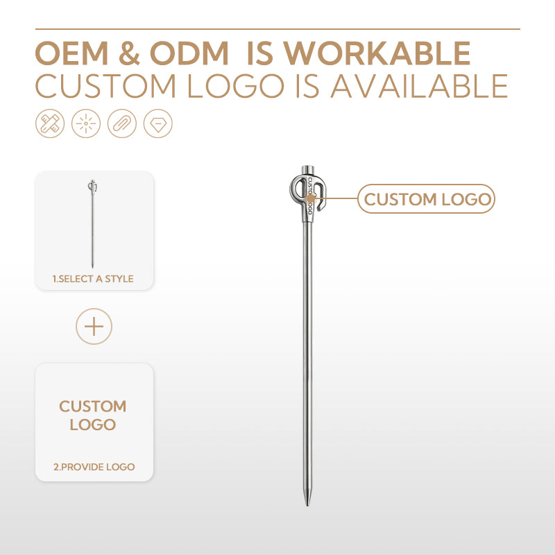 Campingmoon Stainless Steel Dog/ Pet Stake K45