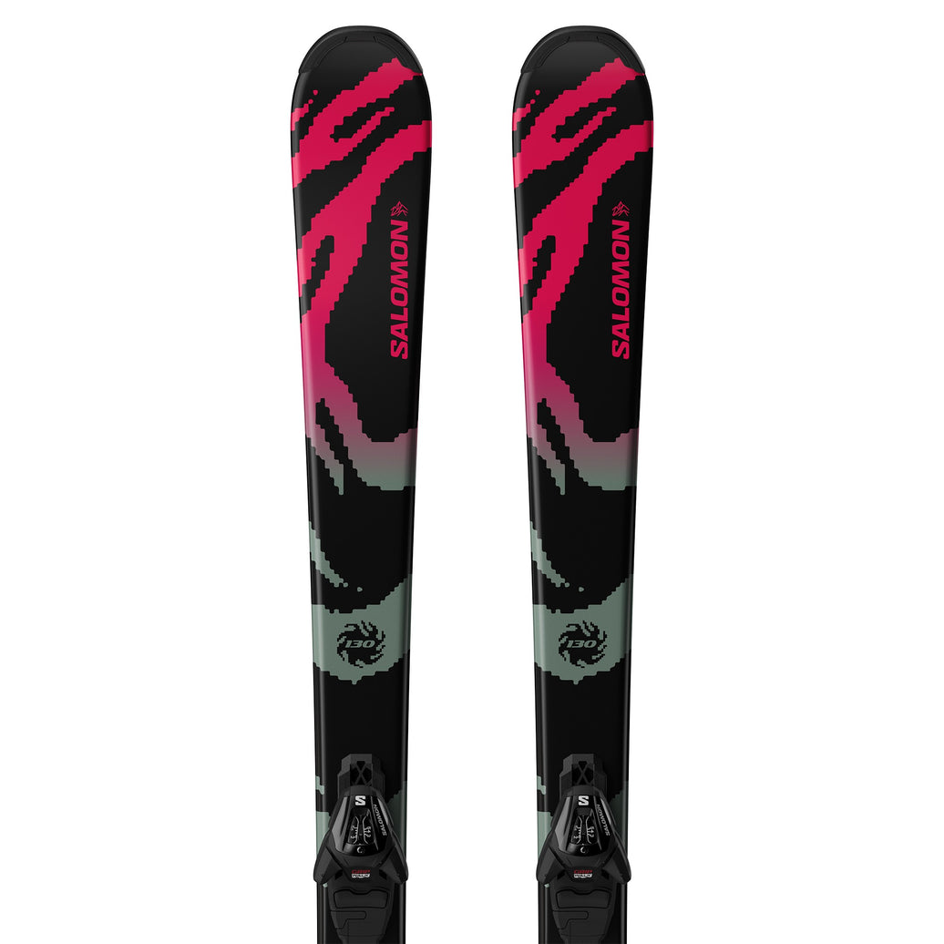 Salomon QST Jr M + L6 GW Skis - Junior - L QST JR BLACK M L6 GW