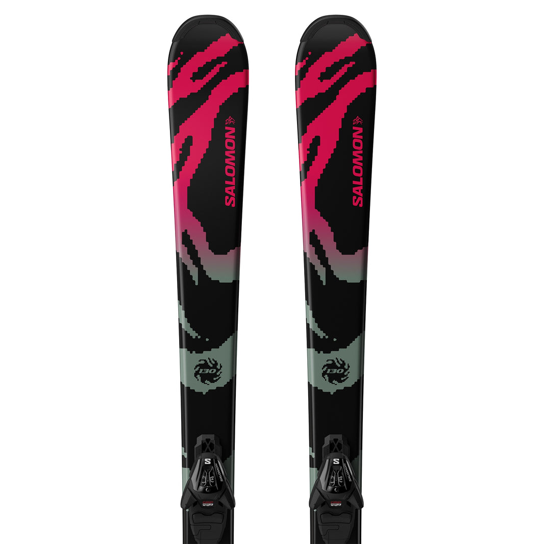 Salomon QST Jr M + L6 GW Skis - Junior - L QST JR BLACK M L6 GW