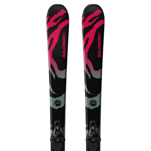 Salomon QST Jr M + L6 GW Skis - Junior - L QST JR BLACK M L6 GW