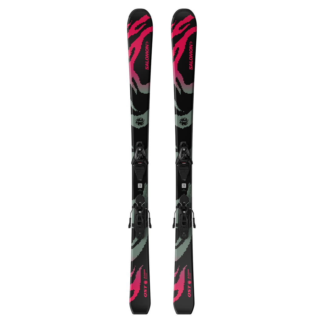 Salomon QST Jr M + L6 GW Skis - Junior - L QST JR BLACK M L6 GW