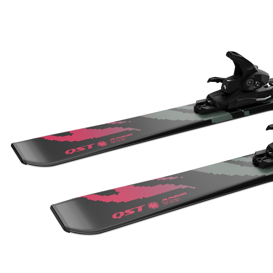 Salomon QST Jr M + L6 GW Skis - Junior - L QST JR BLACK M L6 GW