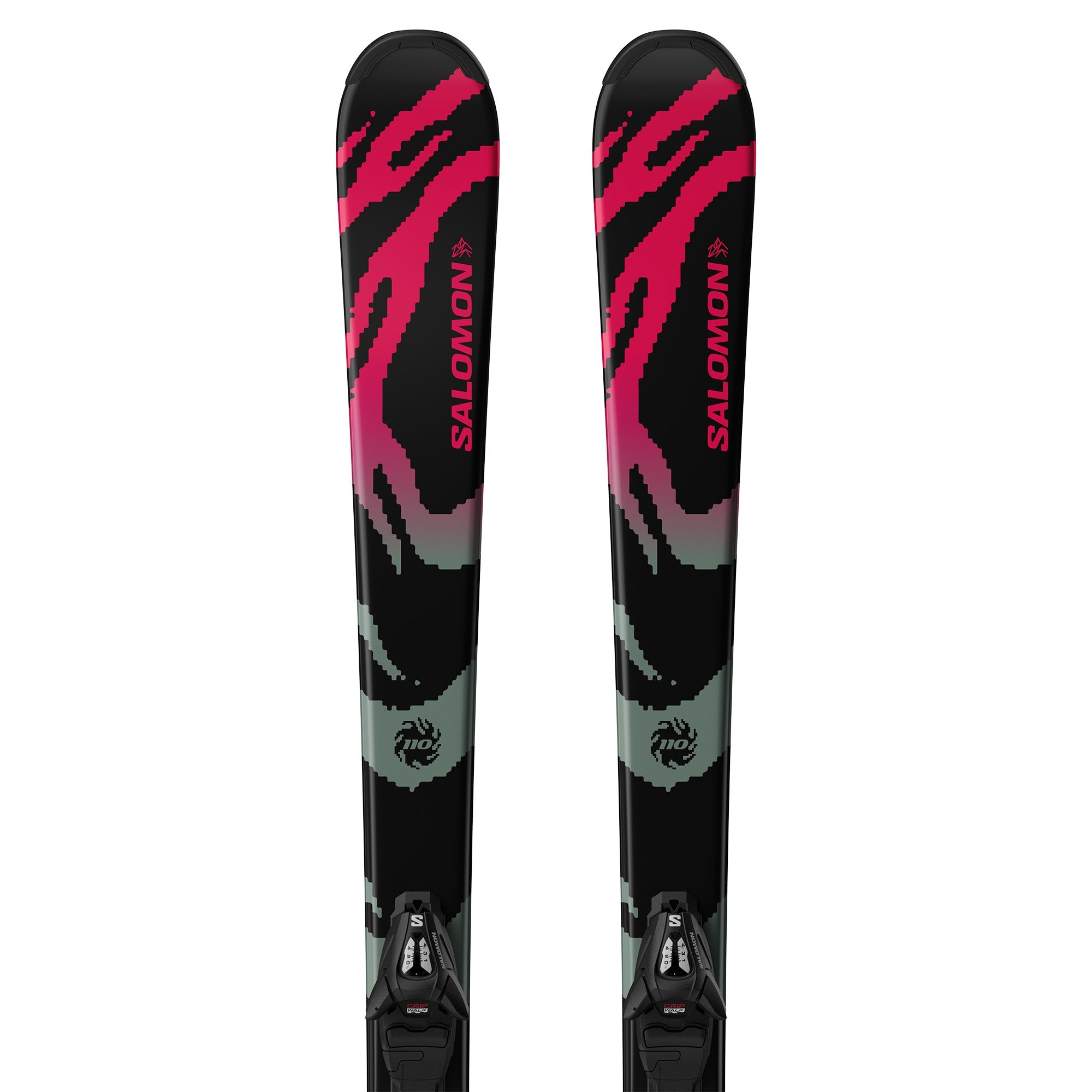 Salomon QST Jr S + C5 GW Skis - Junior - L QST JR BLACK S C5 GW