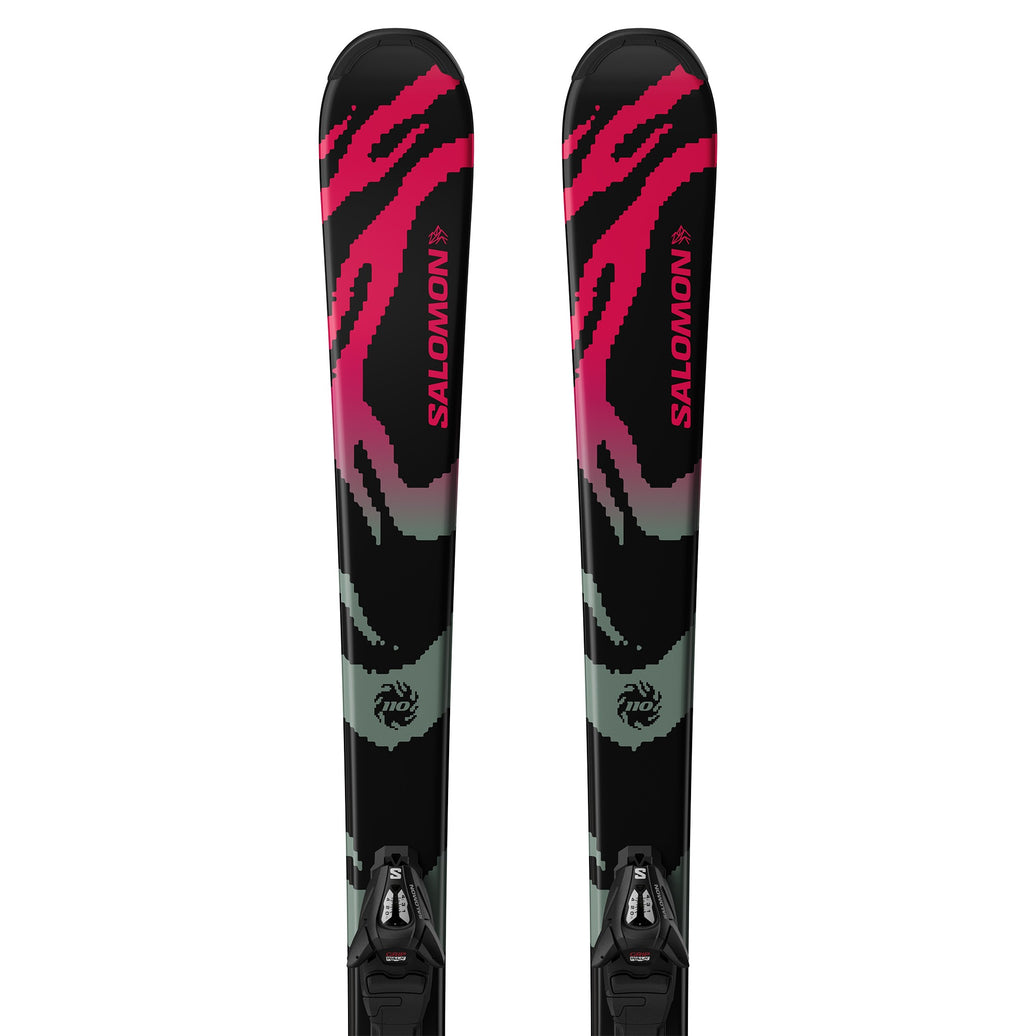Salomon QST Jr S + C5 GW Skis - Junior - L QST JR BLACK S C5 GW