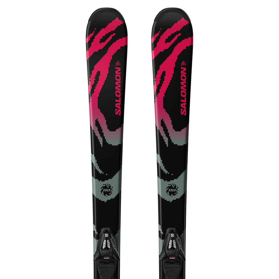 Salomon QST Jr S + C5 GW Skis - Junior - L QST JR BLACK S C5 GW