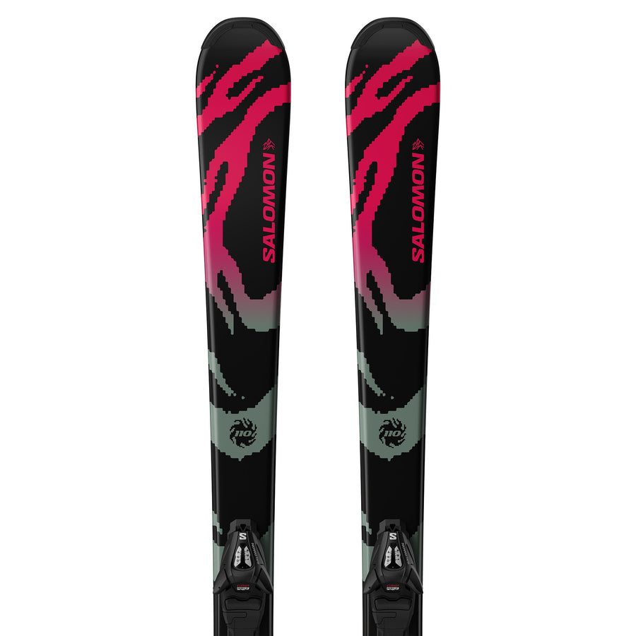 Salomon QST Jr S + C5 GW Skis - Junior - L QST JR BLACK S C5 GW