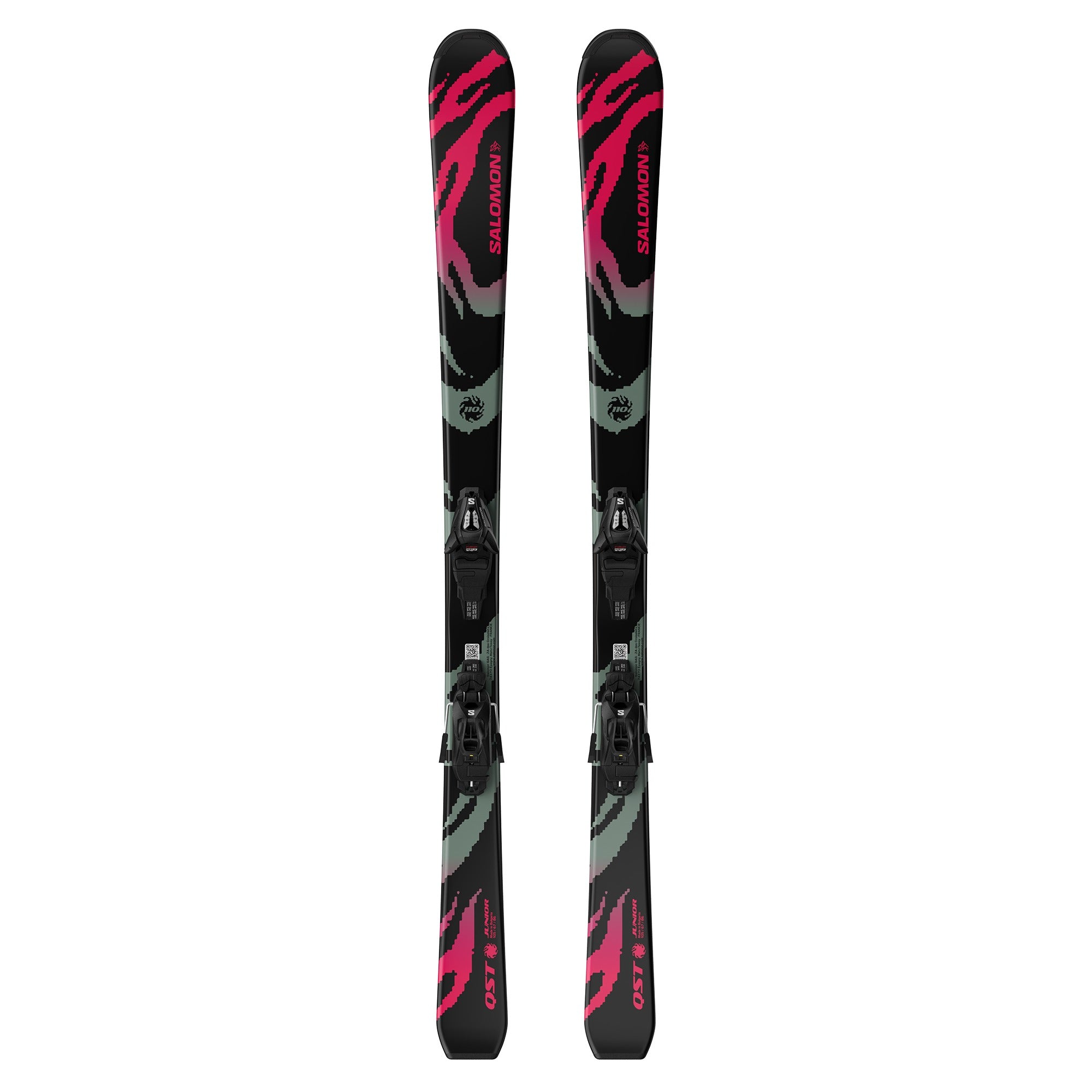 Salomon QST Jr S + C5 GW Skis - Junior - L QST JR BLACK S C5 GW