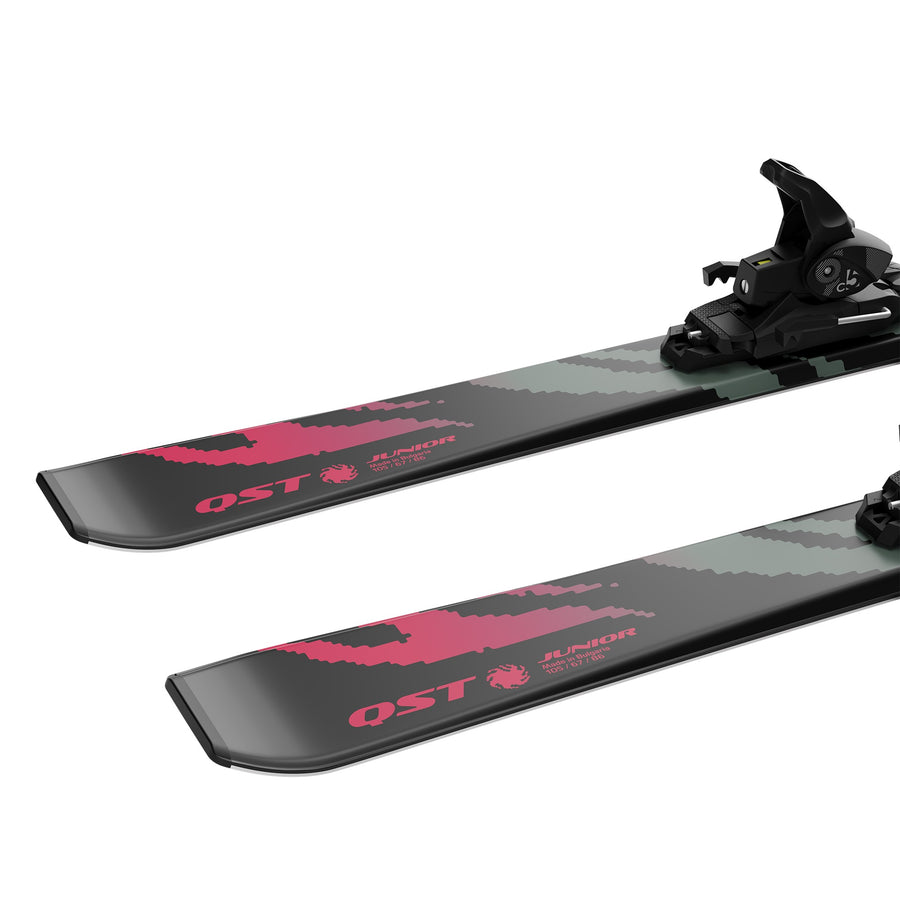 Salomon QST Jr S + C5 GW Skis - Junior - L QST JR BLACK S C5 GW