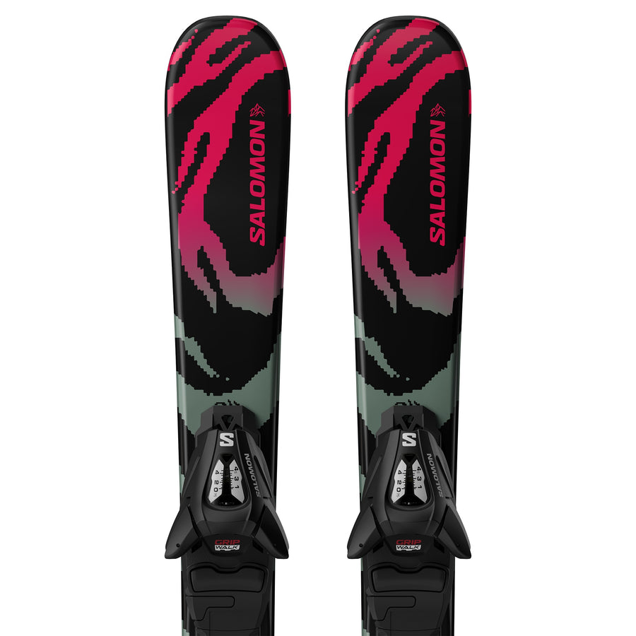 Salomon QST Jr XS + C5 GW Skis - Junior - L QST JR BLACK XS C5 GW