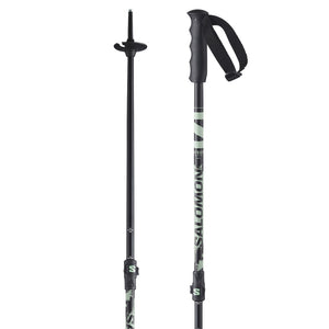 Salomon Steep Vario Jr Ski Poles - Junior - Black Green