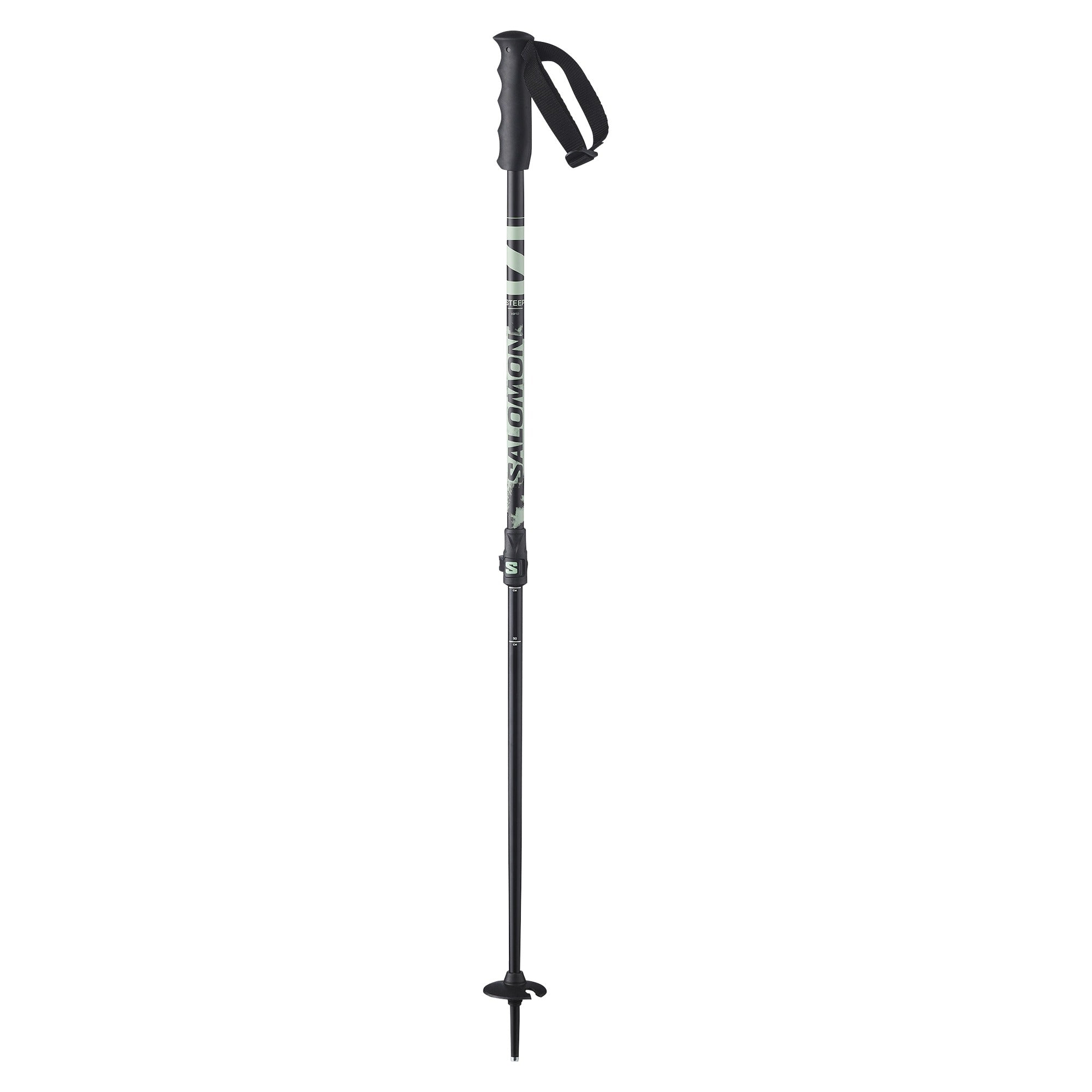 Salomon Steep Vario Jr Ski Poles - Junior - Black Green