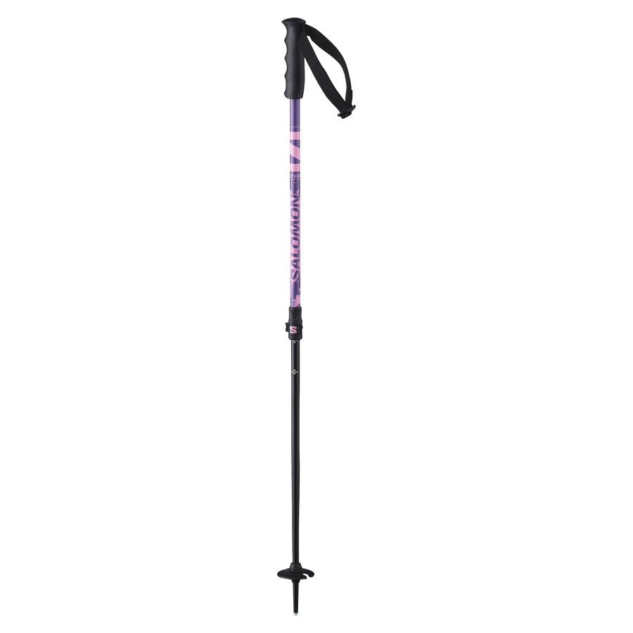Salomon Steep Vario Jr Ski Poles - Junior - Pink Pansy