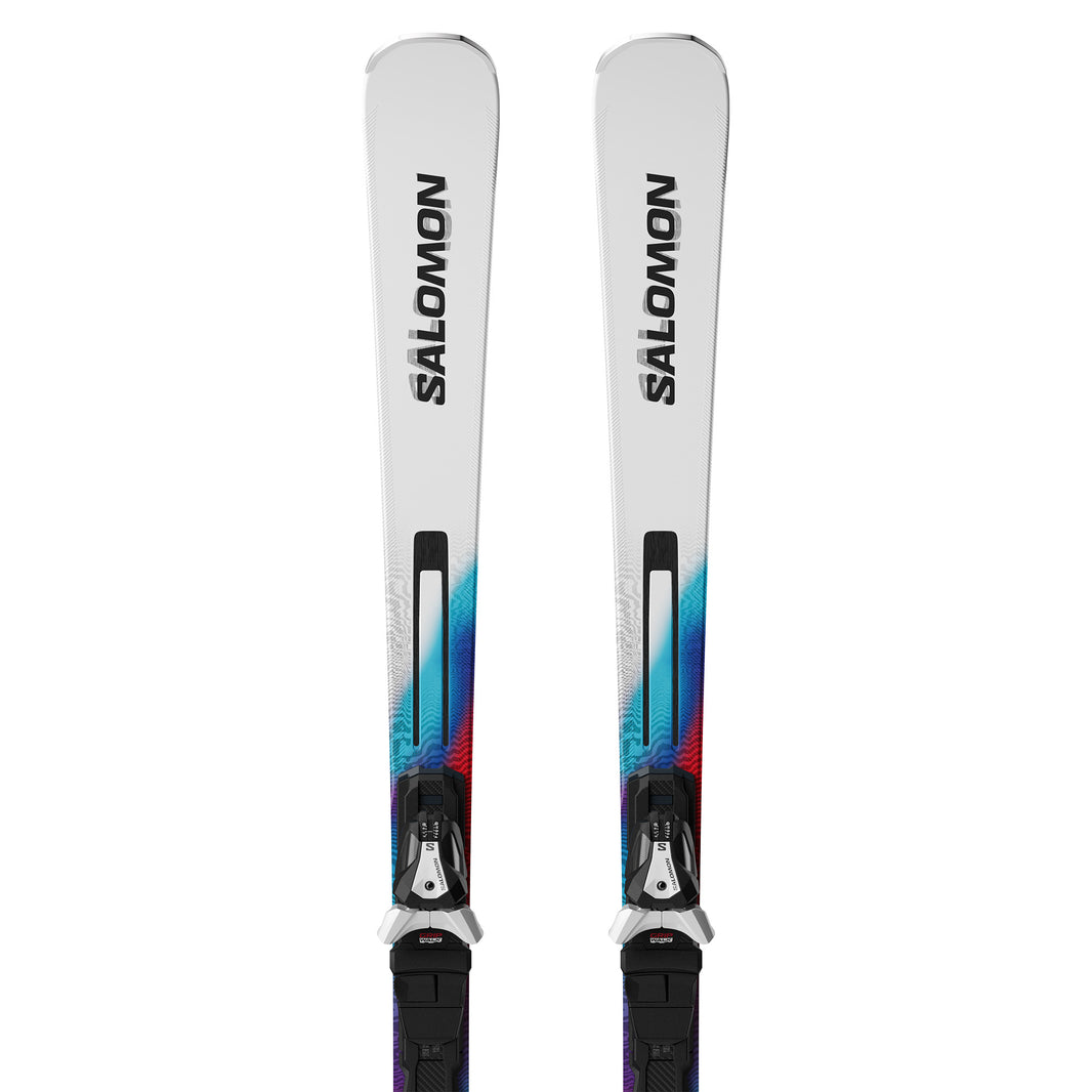 Salomon E Addikt + MI12 GW Skis - White — official Salomon product image