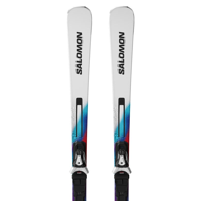 Salomon E Addikt + MI12 GW Skis - White — official Salomon product image