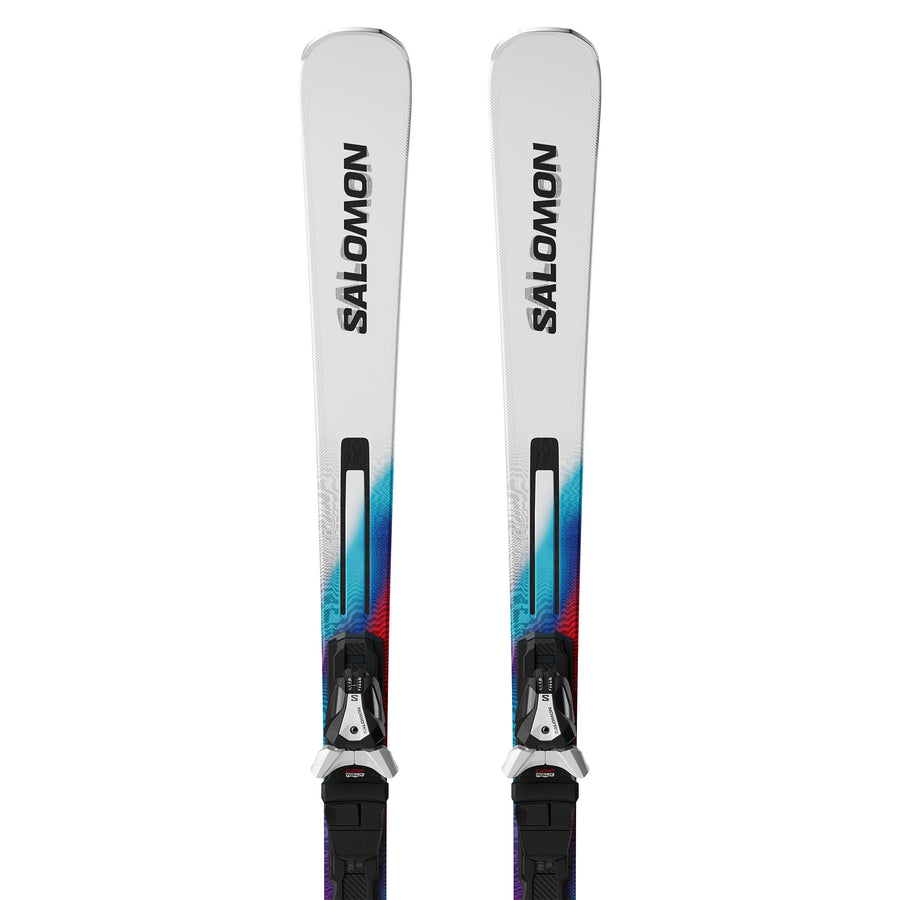 Salomon E Addikt + MI12 GW Skis - White — official Salomon product image